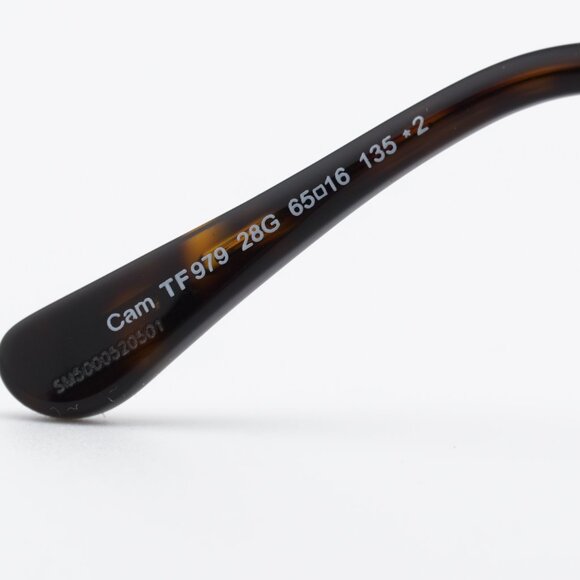 Tom Ford Cam FT0979 28G Sunglasses Gold Geometric Frame, Brown Lenses main image 6